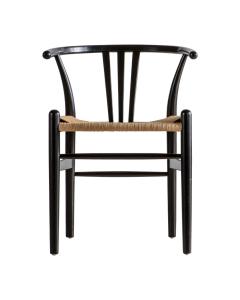 Black Wishbone Style Dining Chair Set of 2