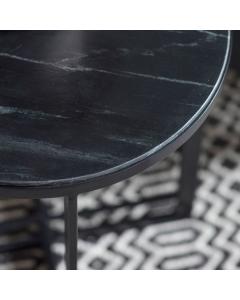 Talgarth Marble Side Table in Black
