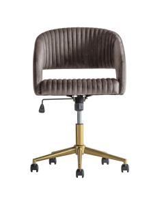 Marylebone Grey Velvet Swivel Chair