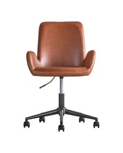 Whitehall Faux Leather Desk Chair in Brown