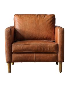 Fulham Armchair in Brown Leather