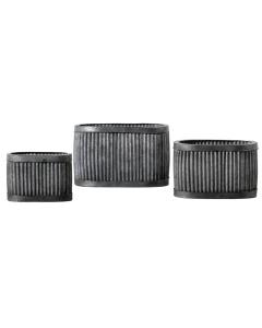 Soleil Wide Outdoor Planters Set of 3
