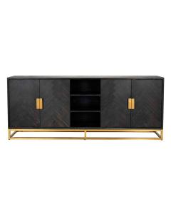 Blackbone Black & Gold Sideboard Cabinet with Shelves