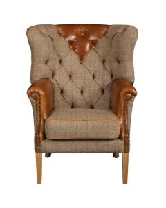 Buckingham Harris Tweed Wingback Chair