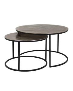 Asher Industrial Metal Coffee Table Set