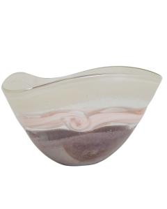 Libra Bowl Peach Swirl Glass