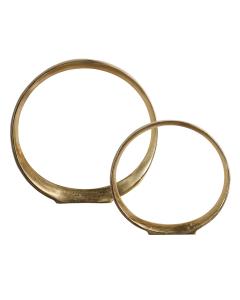  Jimena Gold Ring Sculptures Set/2