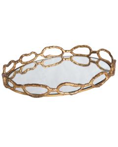 Cable Chain Mirrored Tray