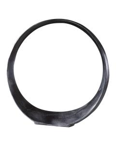  Orbits Black Nickel Large Ring Sculpture