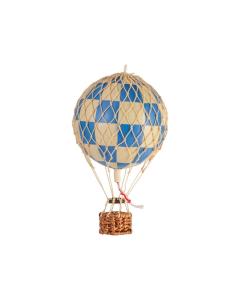 Floating The Skies Small Hot Air Balloon Check Blue