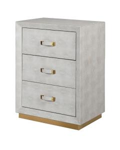 Pavilion Chic Bedside Chest Carr in Faux Shagreen