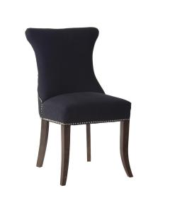 Black Studded Dining Chair with Ring