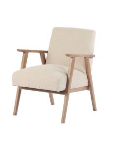 Hereford Mid Century Style Armchair in Taupe Boucle