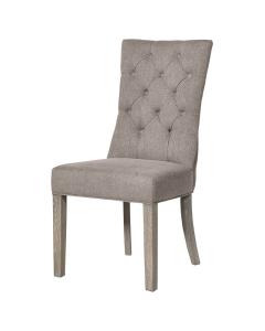 Pavilion Chic Button Back Dining Chair Huntley in Grey