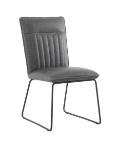 Pavilion Chic Dining Chair Cooper Upholstered in PU Leather - Grey 