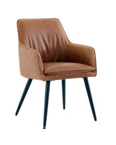 Oliver Arm Dining Chair in Tan