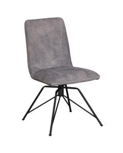 Lola Dining Chair in Grey Velvet