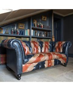 Chester Union Jack 2 Seater Leather Sofa