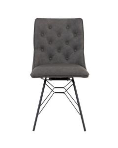 Brighton Studded Back Dining Chair in Grey