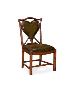 Chair Heart Playing Card - English Green Leather