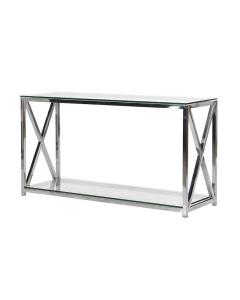 Pavilion Chic Console Table Fort with Glass Top