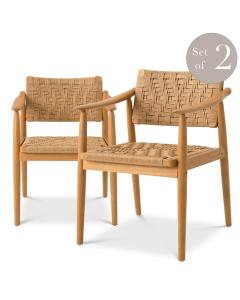 Outdoor Dining Chair Coral Bay Natural Teak | Set of 2