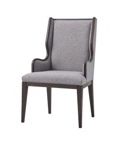 Della Dining Chair with Arms in Matrix Pewter