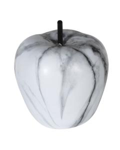 Apple Ornament in Black & White Marble Effect