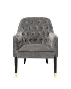Eichholtz Chair Cyrus - Clarck grey | black & brass legs