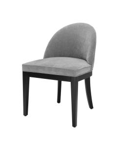 Eichholtz Dining Chair Fallon Curved Back Upholstered - Clarck Grey