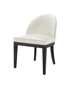 Eichholtz Dining Chair Fallon Curved Back Upholstered - Off-White
