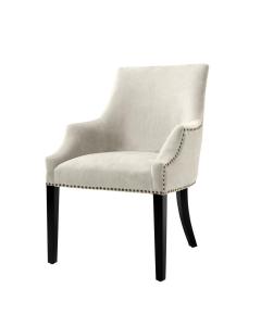 Eichholtz Dining Chair Legacy Studded Upholstered in Clarck Cream