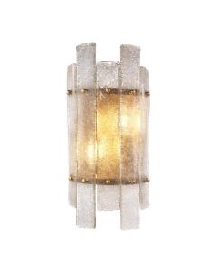 Eichholtz Wall Light Caprera in Glass & Antique Brass