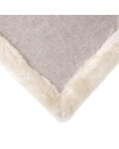Faux Fur Blanket Alaska in White