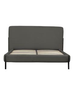 Seattle Upholstered Double Bed in Dark Grey