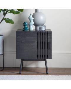 Boston Black Oak Side Table Cabinet