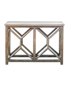  Catali Ivory Stone Console Table