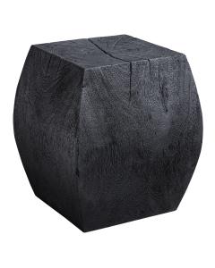  Grove Black Wooden Accent Stool