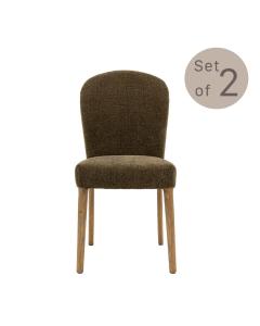 Hinton Dining Chair Moss Green Set of 2