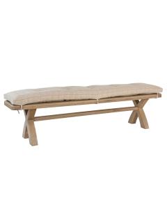 2m Cushion for Rustic Bench in Natural Check