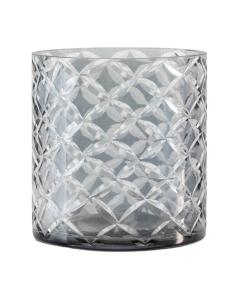 Easton Grey Glass Tealight Holder Set of 2