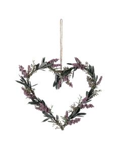 Large Artificial Lavender Hanging Heart