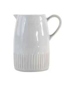 Agatha White Porcelain Ridged Jug