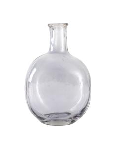 Kamari Grey Glass Bottle Vase Small