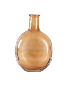 Kamari Brown Glass Bottle Vase Small