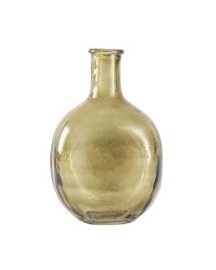 Kamari Green Glass Bottle Vase Small