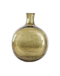 Kamari Green Glass Bottle Vase Medium