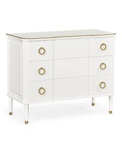 Chest of 3 Drawers Painted Ivory