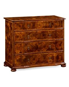 Oyster veneer large chest of drawers