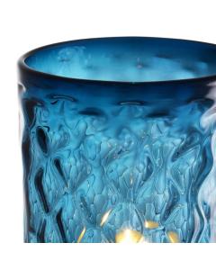 Large Hurricane Candle Holder Aquila in Blue
